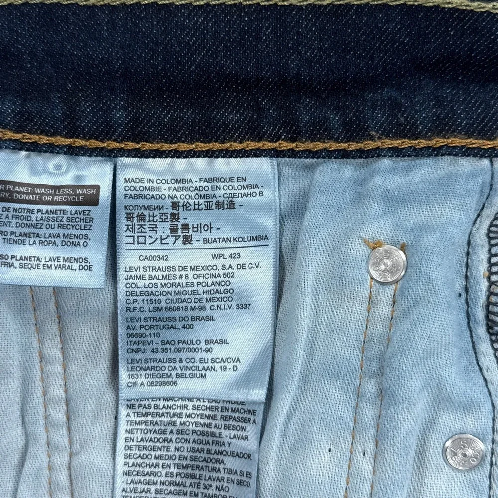 Levis Mens Jeans 36x30 Blue 514 Straight Fit Dark Wash Denim Stretch